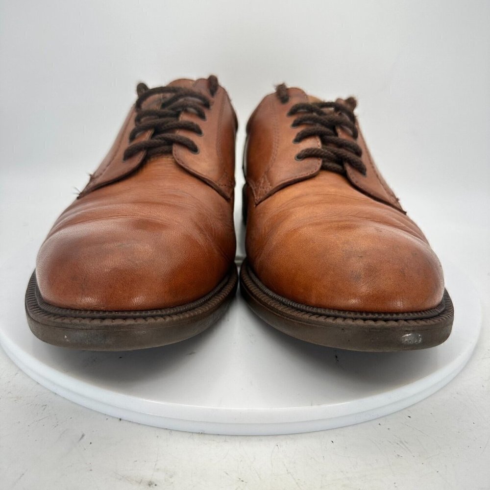 Frye Mathew Men Size 9.5 M Derby Plain Toe Dress Shoes Brown Leather 84875 - Picture 3 of 13